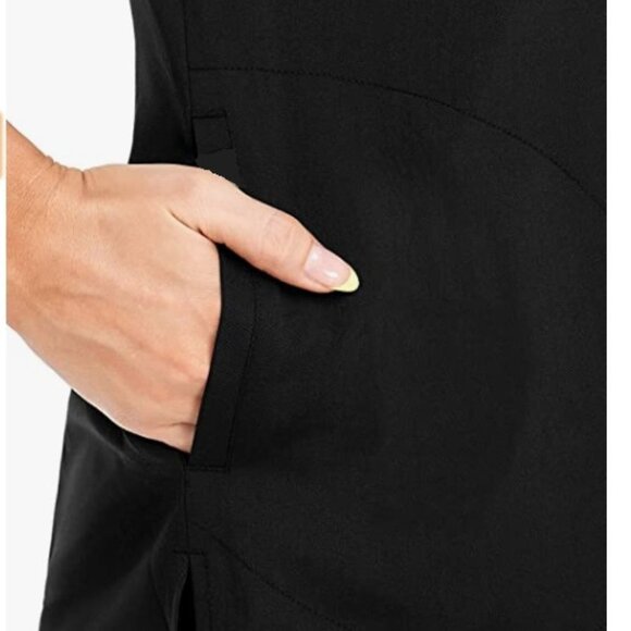 Scrubs Top for Women, 2 Invisible Pockets V-Neck, Skin Friendly LARGE - Picture 8 of 8